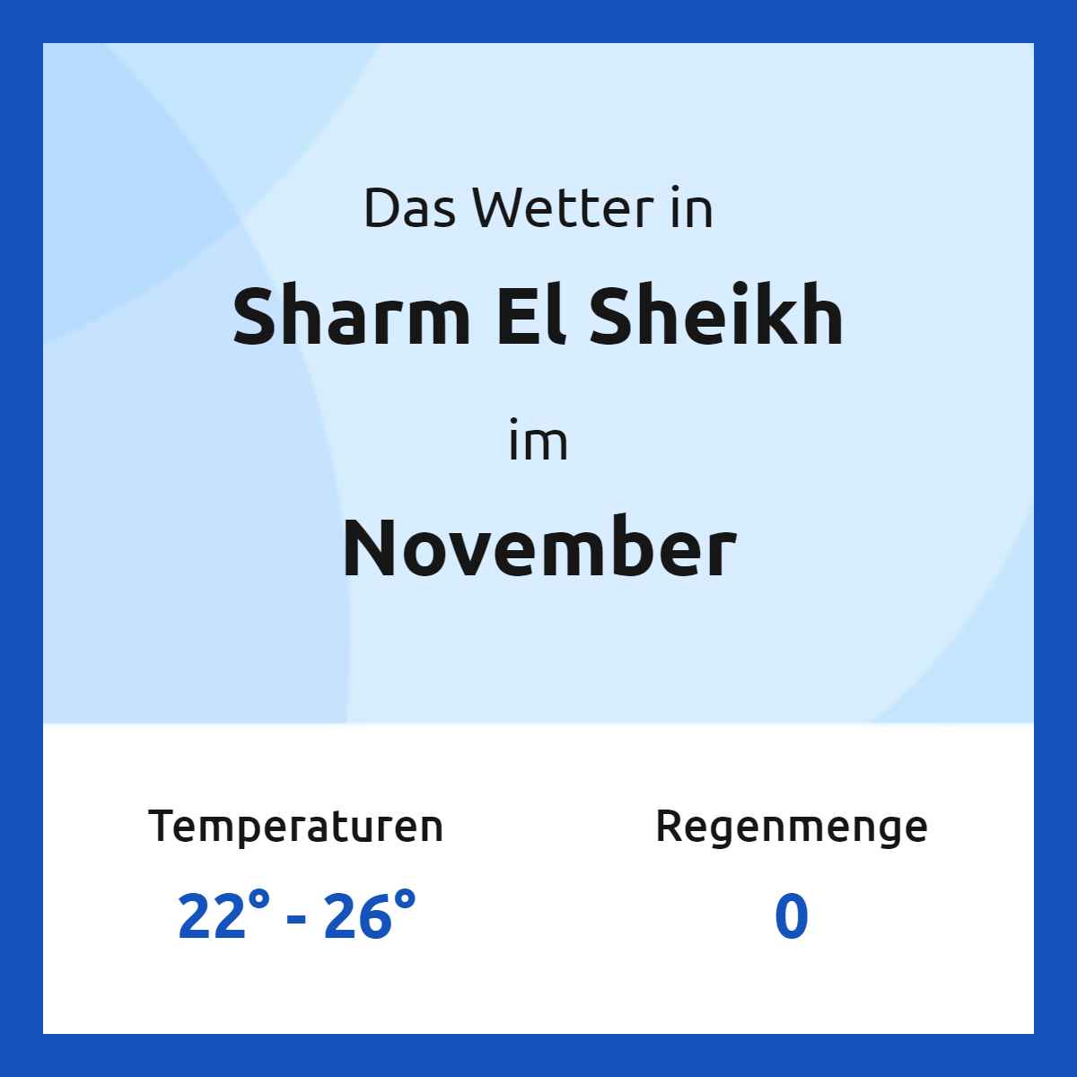 Das Wetter in Sharm El Sheikh im November Das Wetter in Sharm El Sheikh im November